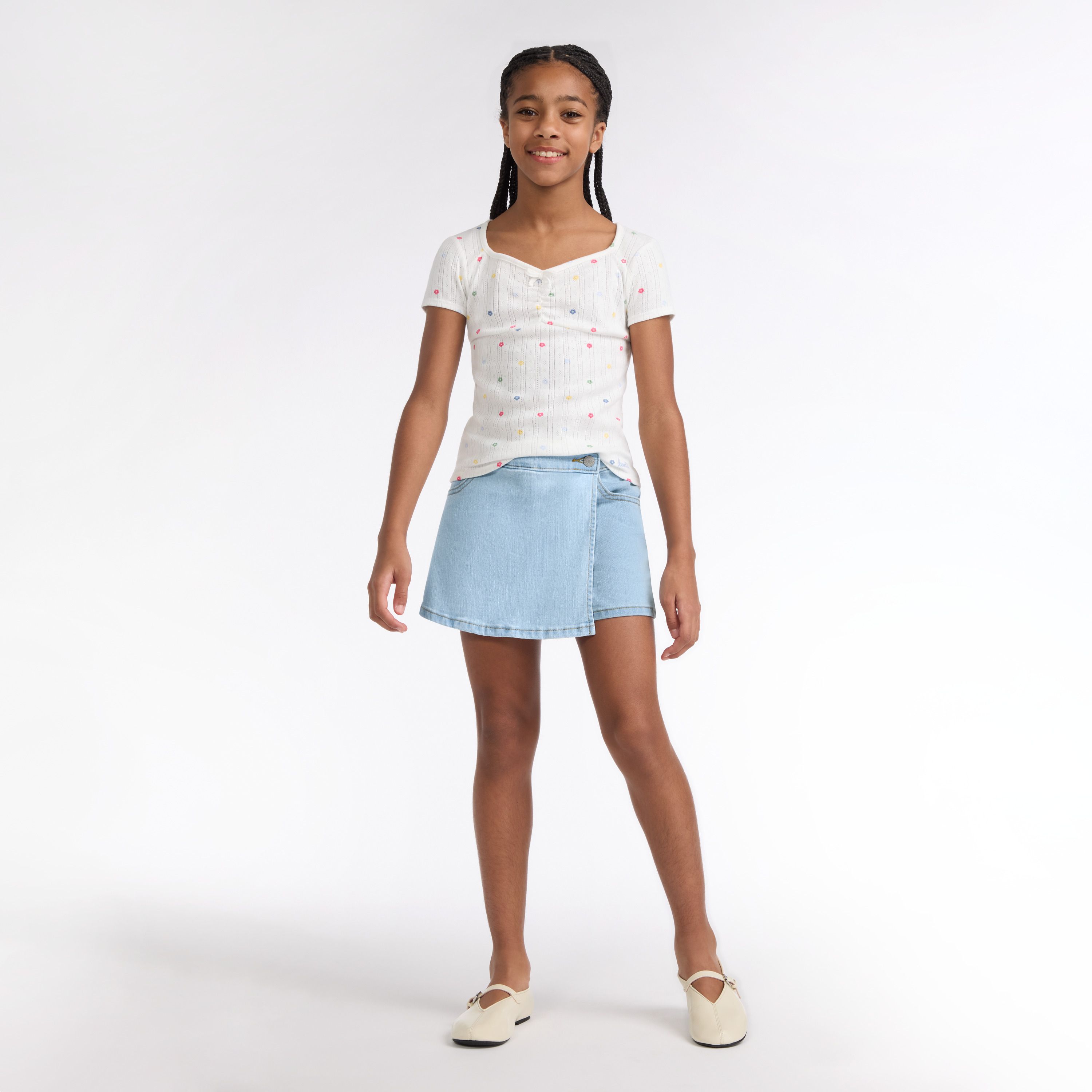 Denim Skort Big Girls 7-16 3