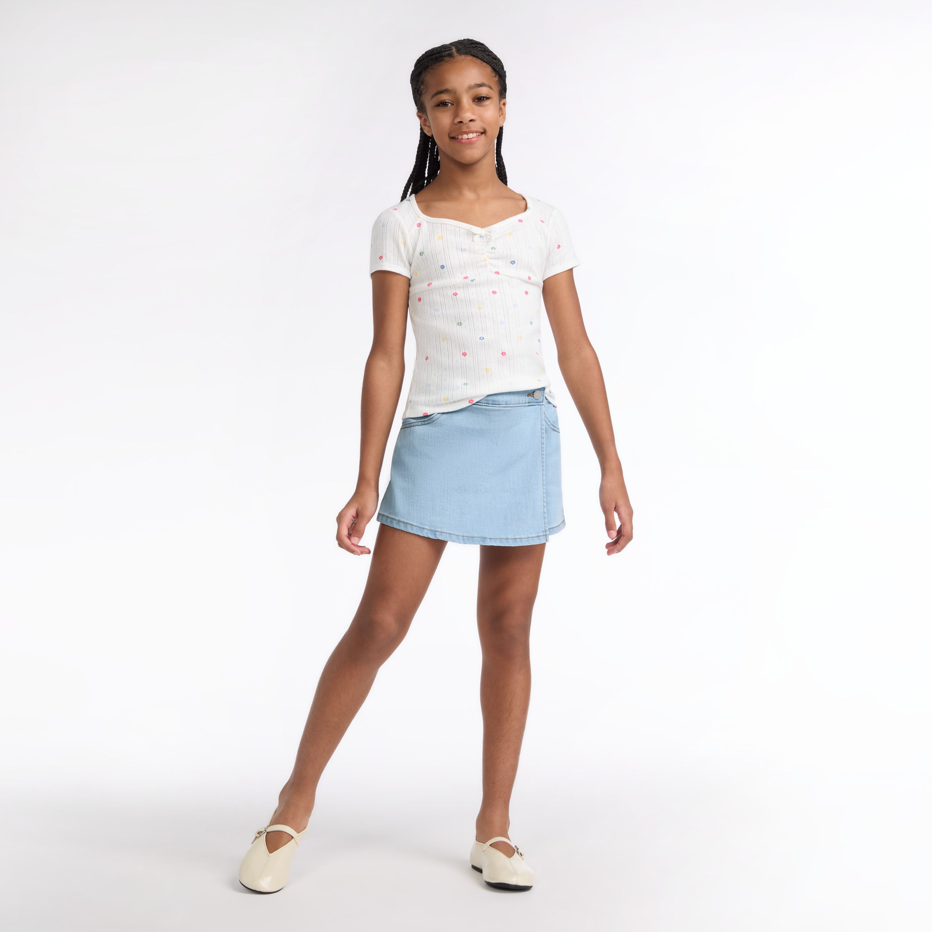 Denim Skort Big Girls 7-16 4