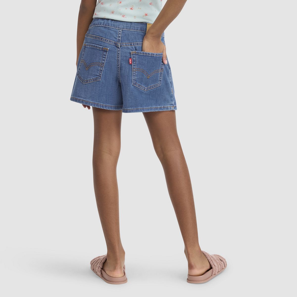 Denim Skort Big Girls 7-16 — Dance Around - Medium Wash