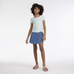 Denim Skort Big Girls 7-16 — Dance Around - Medium Wash 4