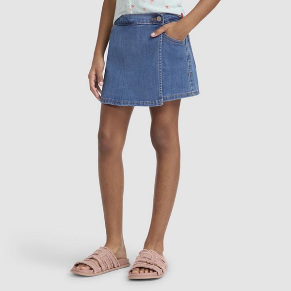 Denim Skort Big Girls 7-16 — Dance Around - Medium Wash
