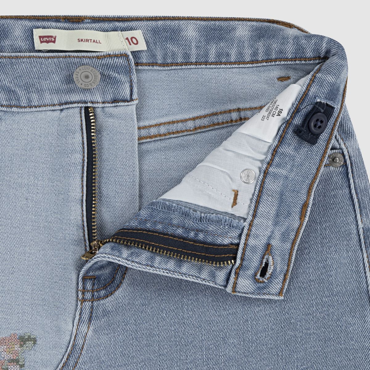 Mash Up Denim Skirt Big Girls 7-16 — Fully Baked - Light Wash