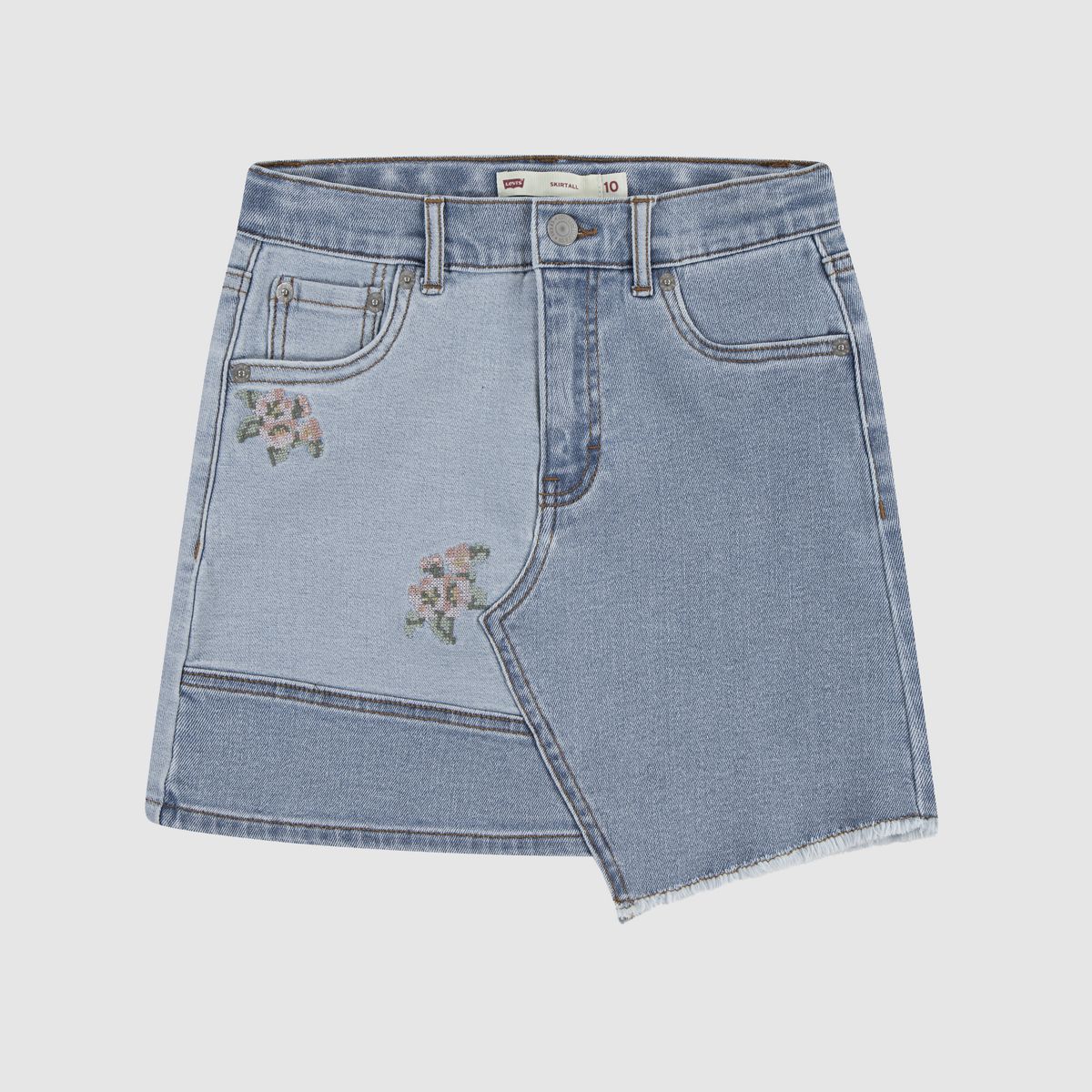 Mash Up Denim Skirt Big Girls 7-16 — Fully Baked - Light Wash
