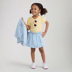 Denim Bubble Toddler 2T-4T Skirt — Wow Me Over - Light Wash 1