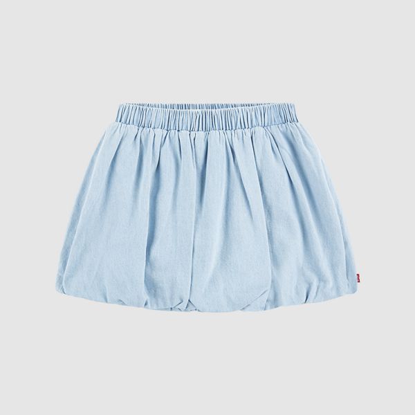 Denim Bubble Skirt Little Girls 4-6 — Wow Me Over - Light Wash