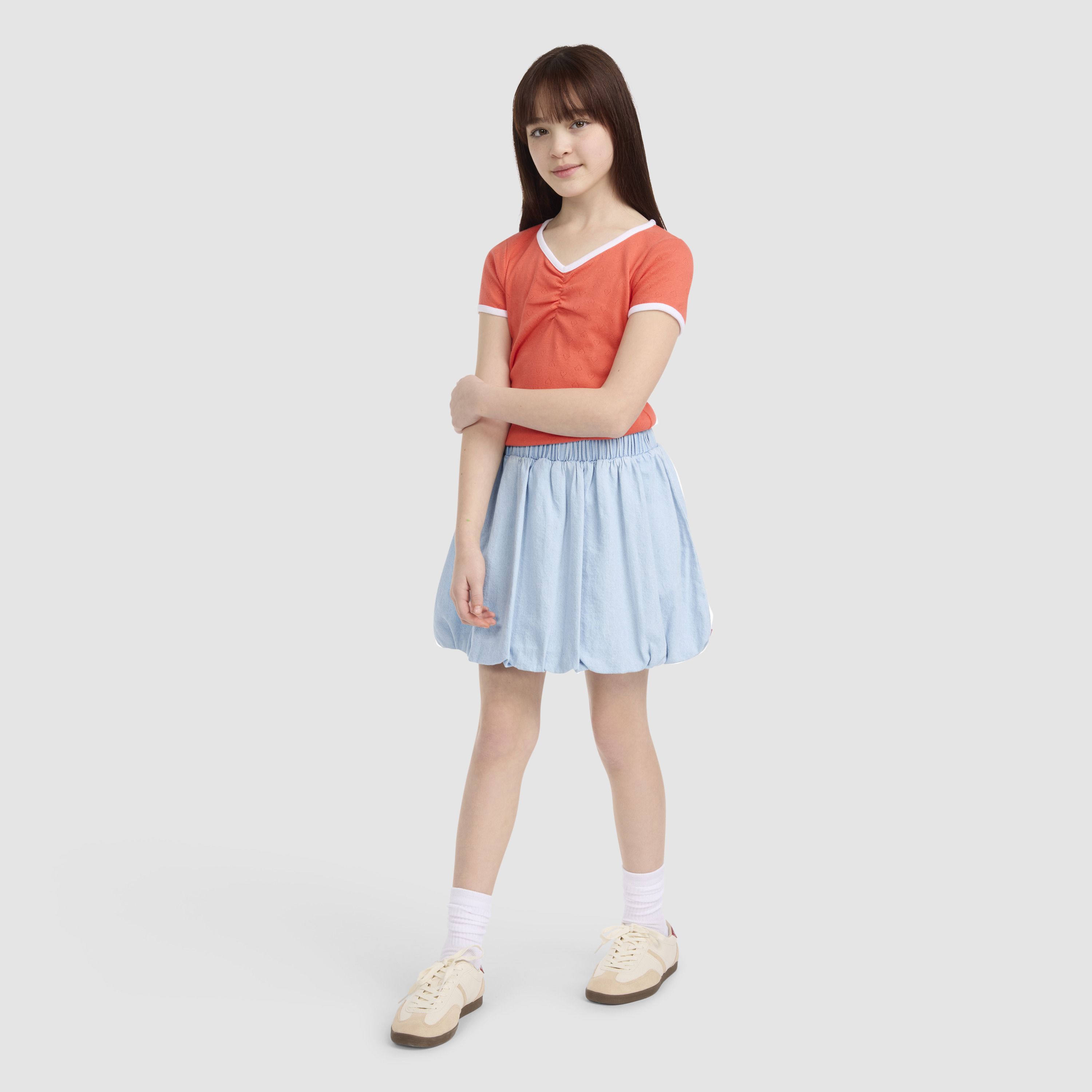Denim Bubble Skort Big Girls 7-16 4