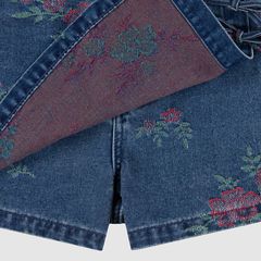 Floral Jacqaurd Skort Big Girls 7-16 — Highlight Reels - Dark Wash 8