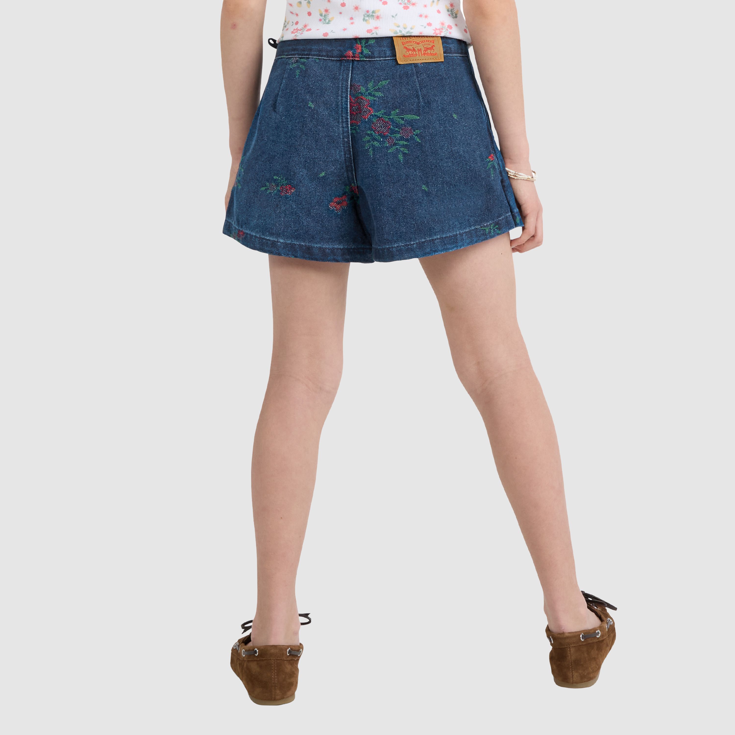 Floral Jacqaurd Skort Big Girls 7-16 4