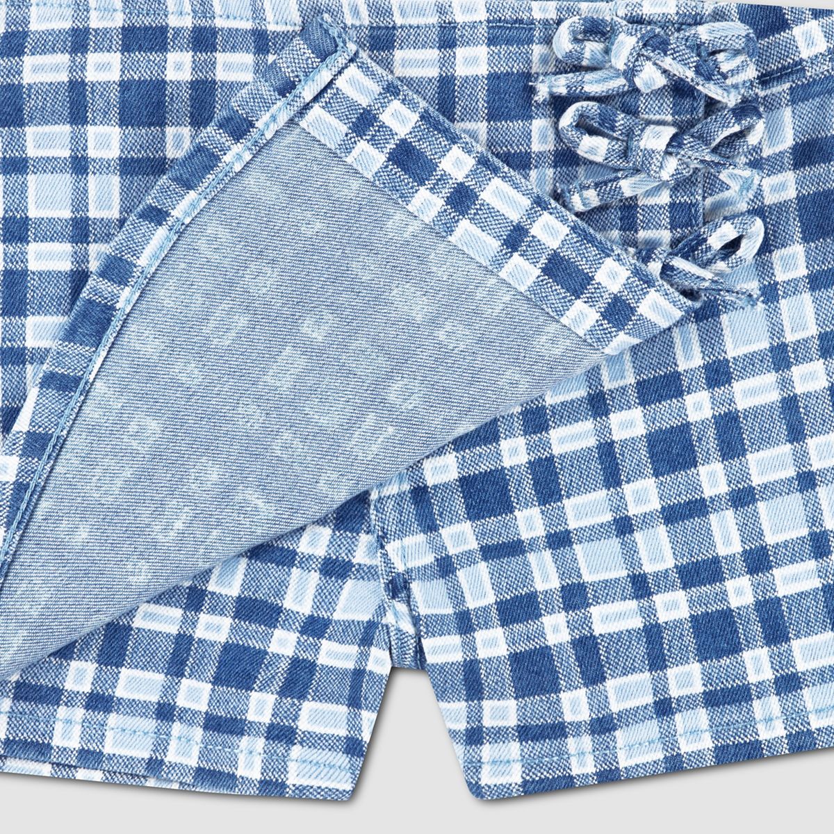 Plaid Skort Little Girls 4-6X — Drew Me In - Medium Wash
