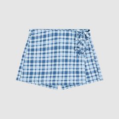 Plaid Skort Big Girls 7-16 — Drew Me In - Medium Wash 6