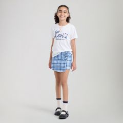Plaid Skort Big Girls 7-16 — Drew Me In - Medium Wash 5