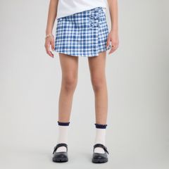 Plaid Skort Big Girls 7-16 — Drew Me In - Medium Wash 2