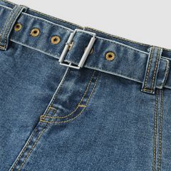 Pleated Skort Big Girls 7-16 — Lunch Break - Medium Wash 10