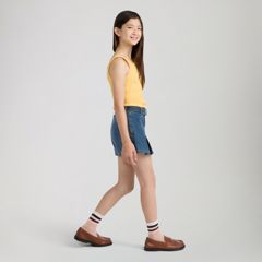 Pleated Skort Big Girls 7-16 — Lunch Break - Medium Wash 4