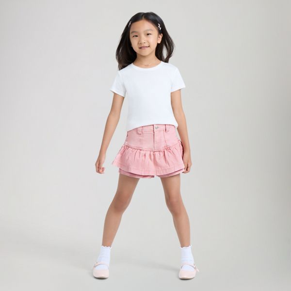Scooter Ruffle Skirt Little Girls 4-6X — Powder Pink - Pink