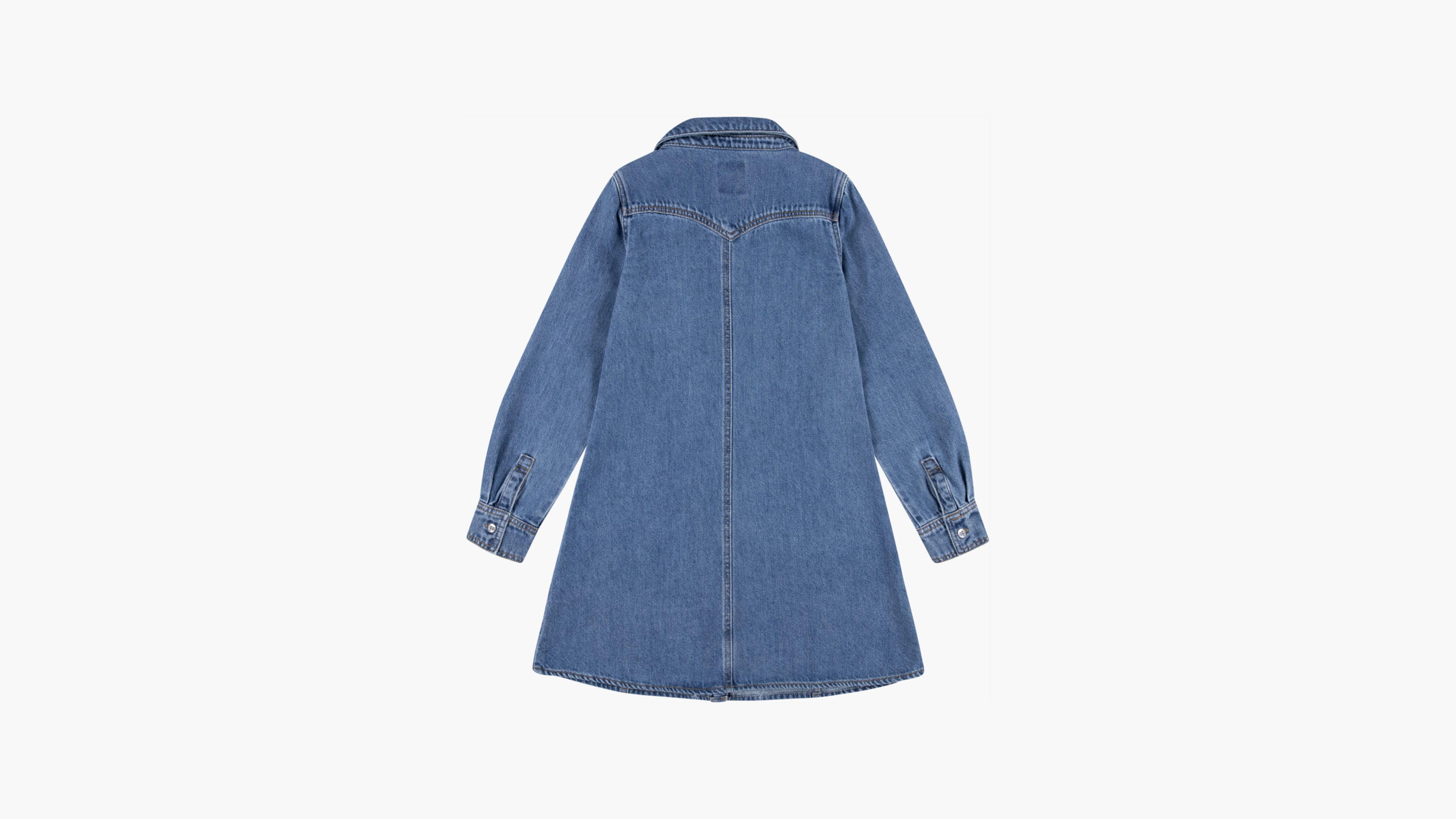 Levis Western Denim Shirt Dress Little Girls 4-6 2