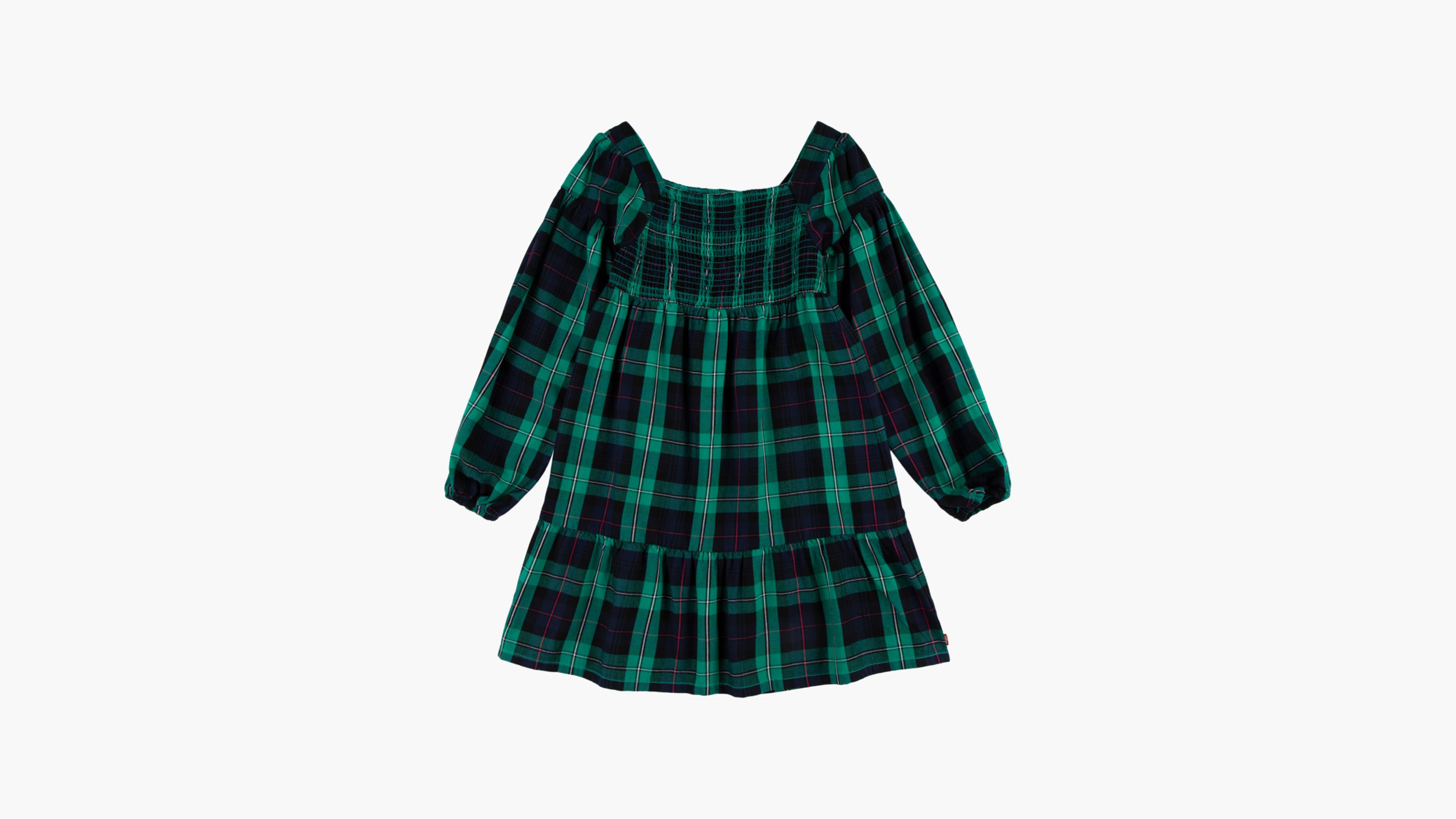 Smocked Top Plaid Dress Big Girls 7-16 1