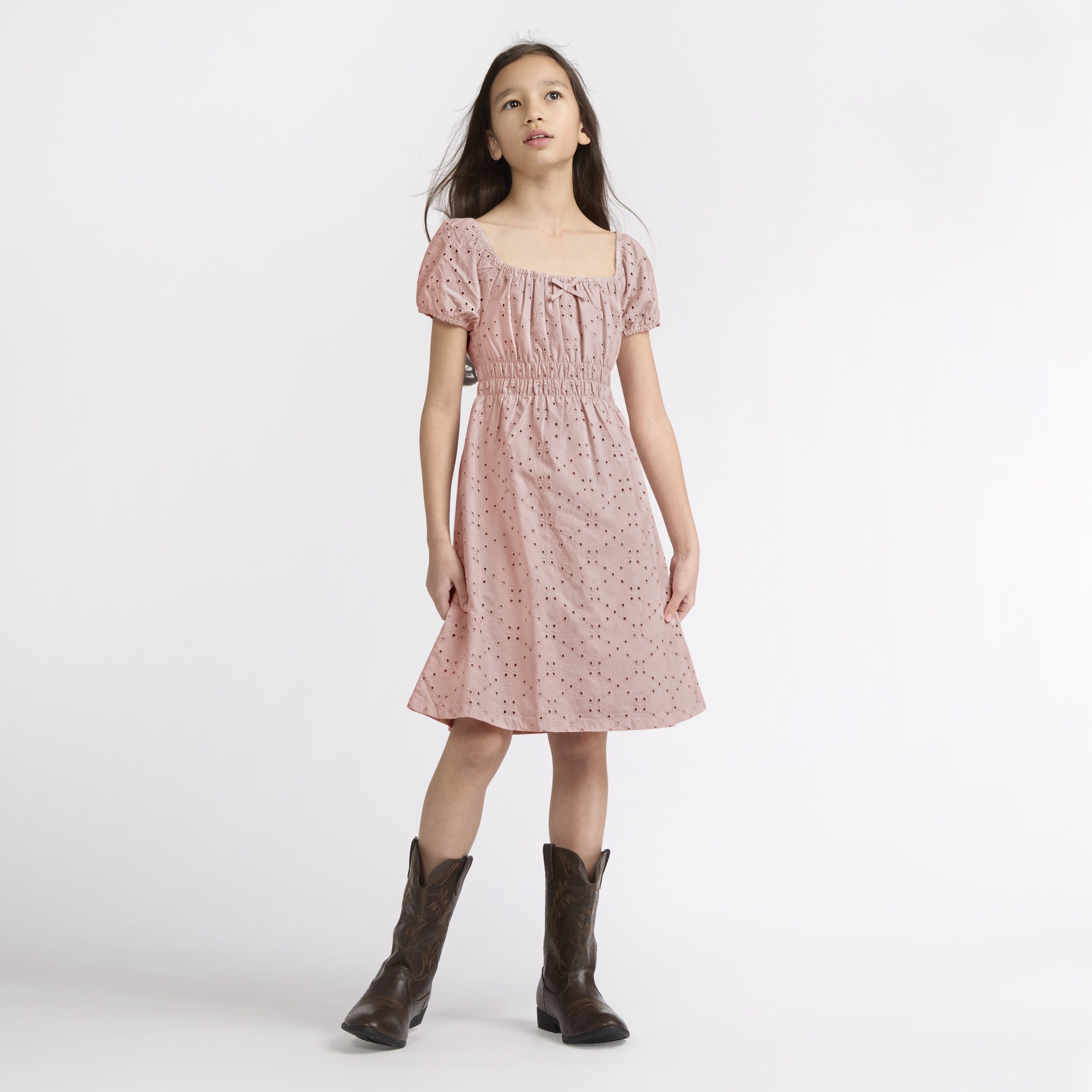 Eyelet Dress Big Girls S-XL 3