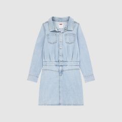 Long Sleeve Western Dress Big Girls 7-16 — This and That - Light Blue 4