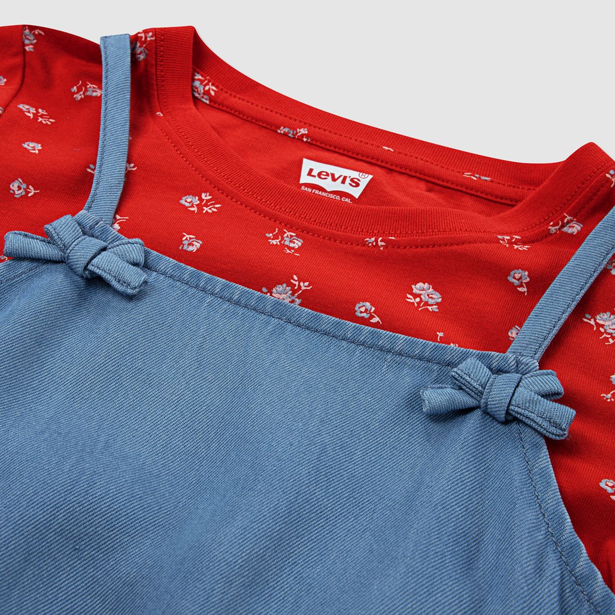 Layerable Dress With Tee Little Girls 4-6x — Splash Zone - Blue / Red