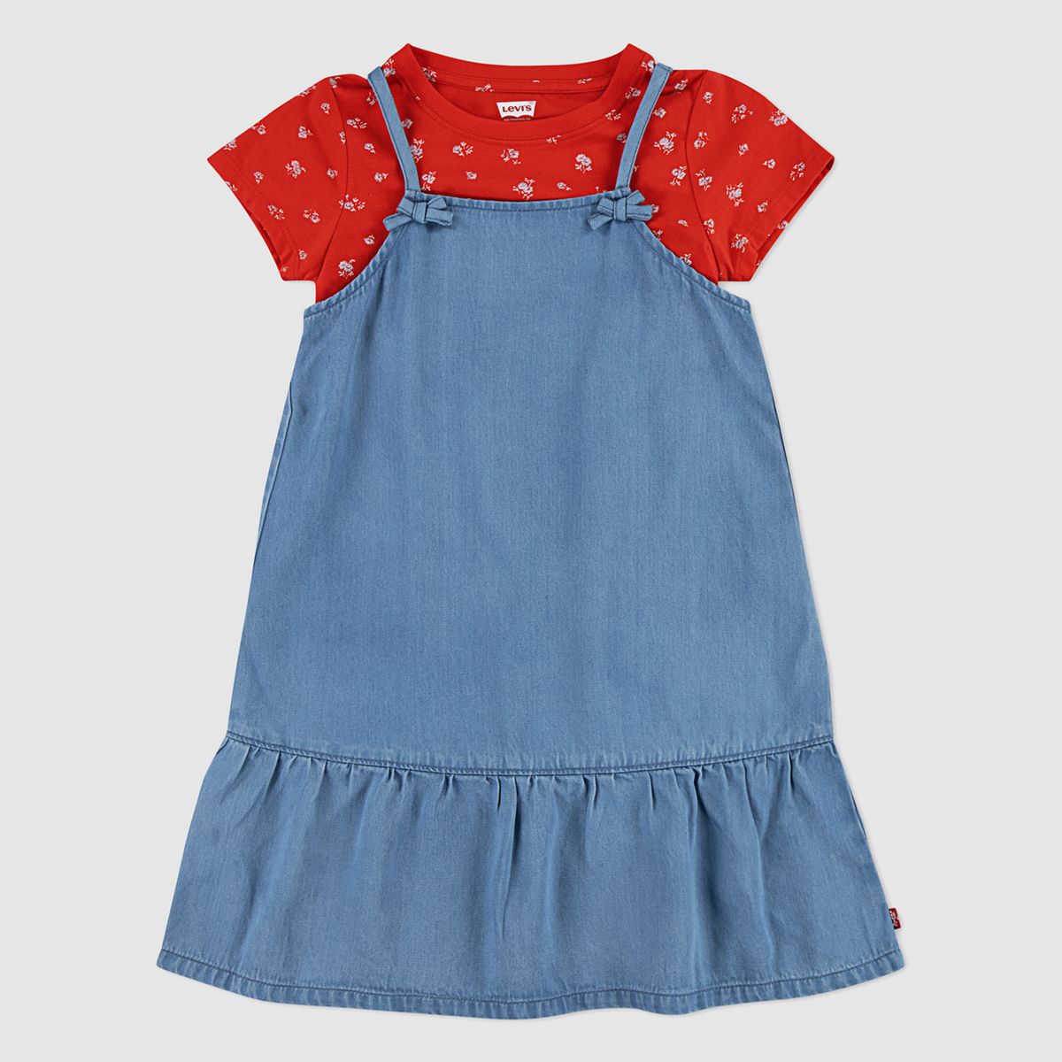 Layerable Dress With Tee Little Girls 4-6x — Splash Zone - Blue / Red