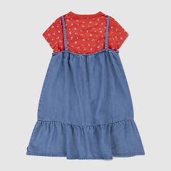 Layerable Dress With Tee Big Girls 7-16 — Splash Zone - Blue / Red 2