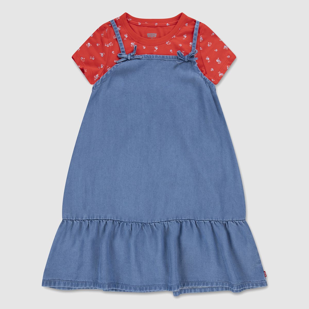 Layerable Dress With Tee Big Girls 7-16 — Splash Zone - Blue / Red