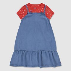 Layerable Dress With Tee Big Girls 7-16 — Splash Zone - Blue / Red 1