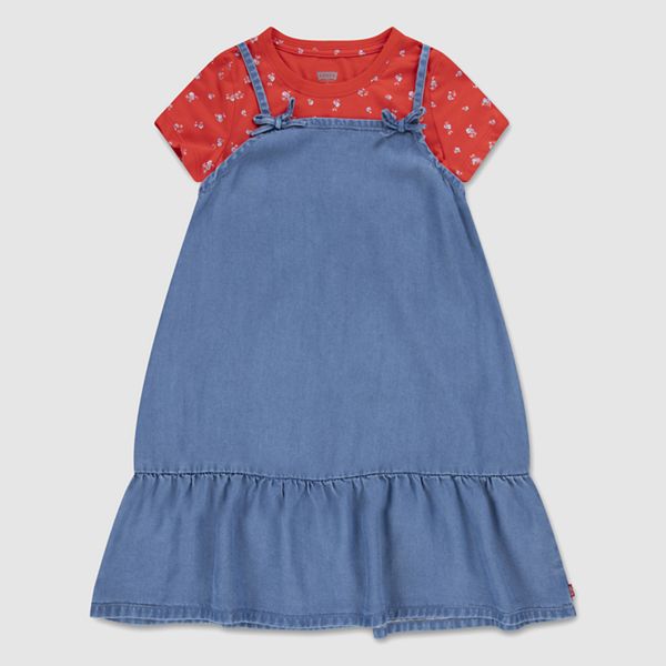 Layerable Dress With Tee Big Girls 7-16 — Splash Zone - Blue / Red
