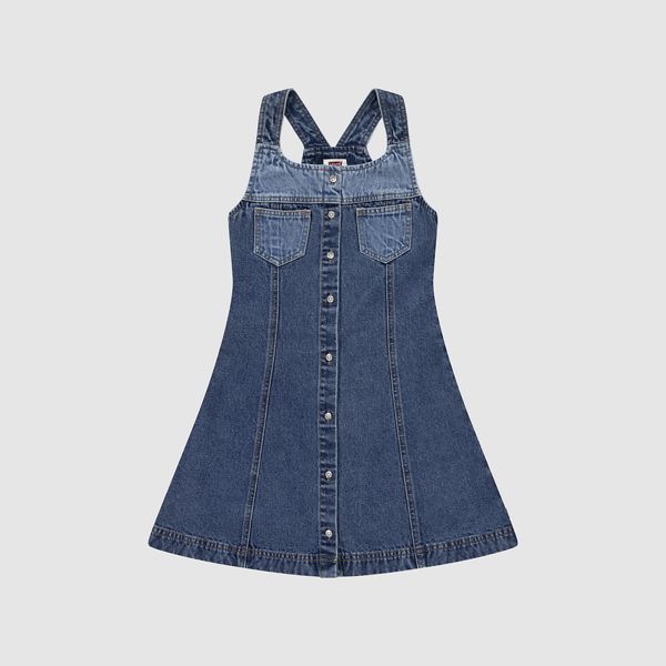 Flared Tonal Dress Big Girls 7-16 — Rodeo - Medium Wash