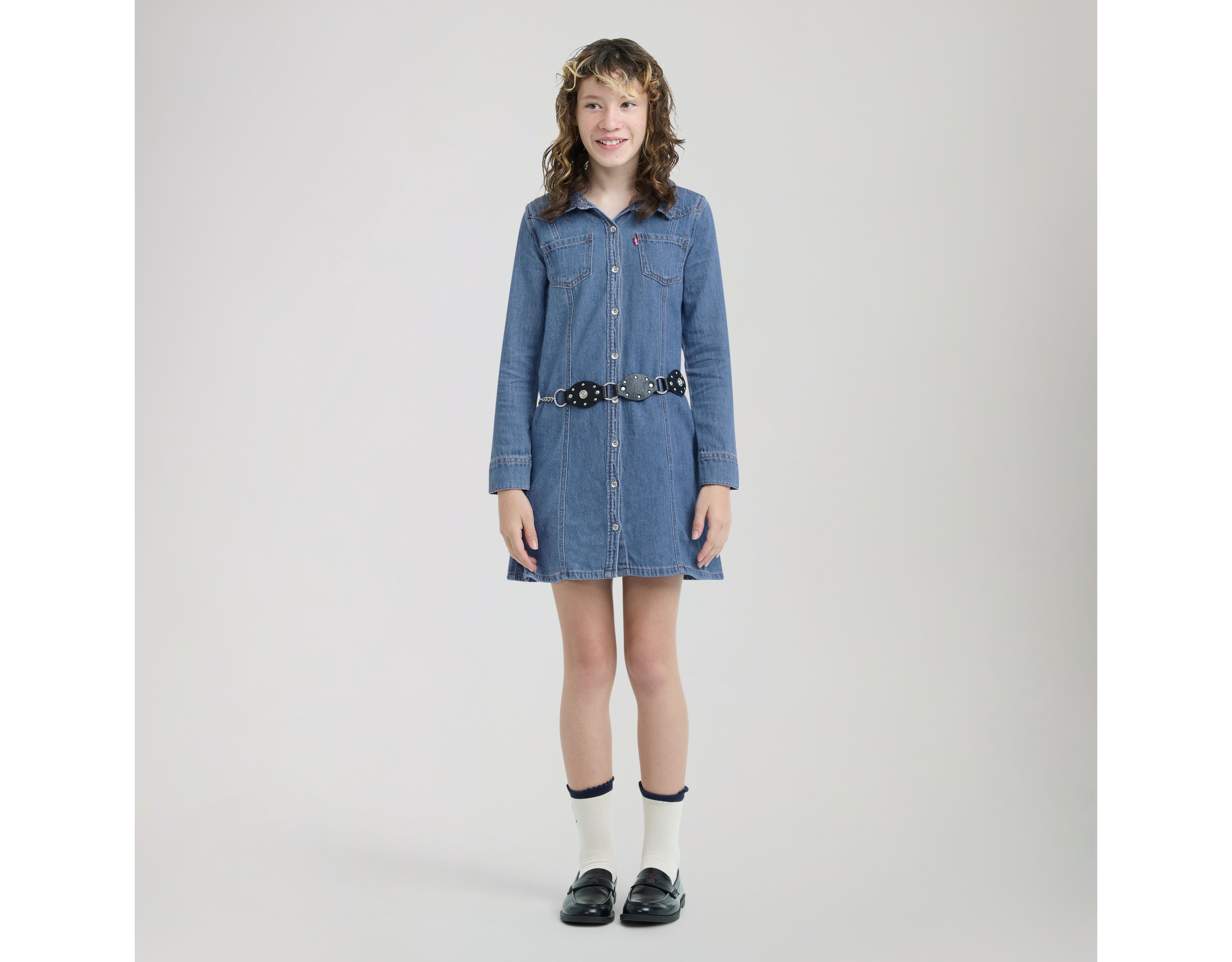 Western Denim Shirt Dress Big Girls 7-16