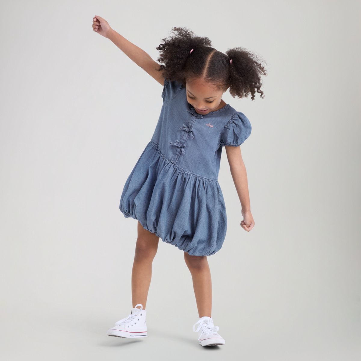 Bubble Dress Toddler Girls 2T-4T — It's All Fun - Medium Wash