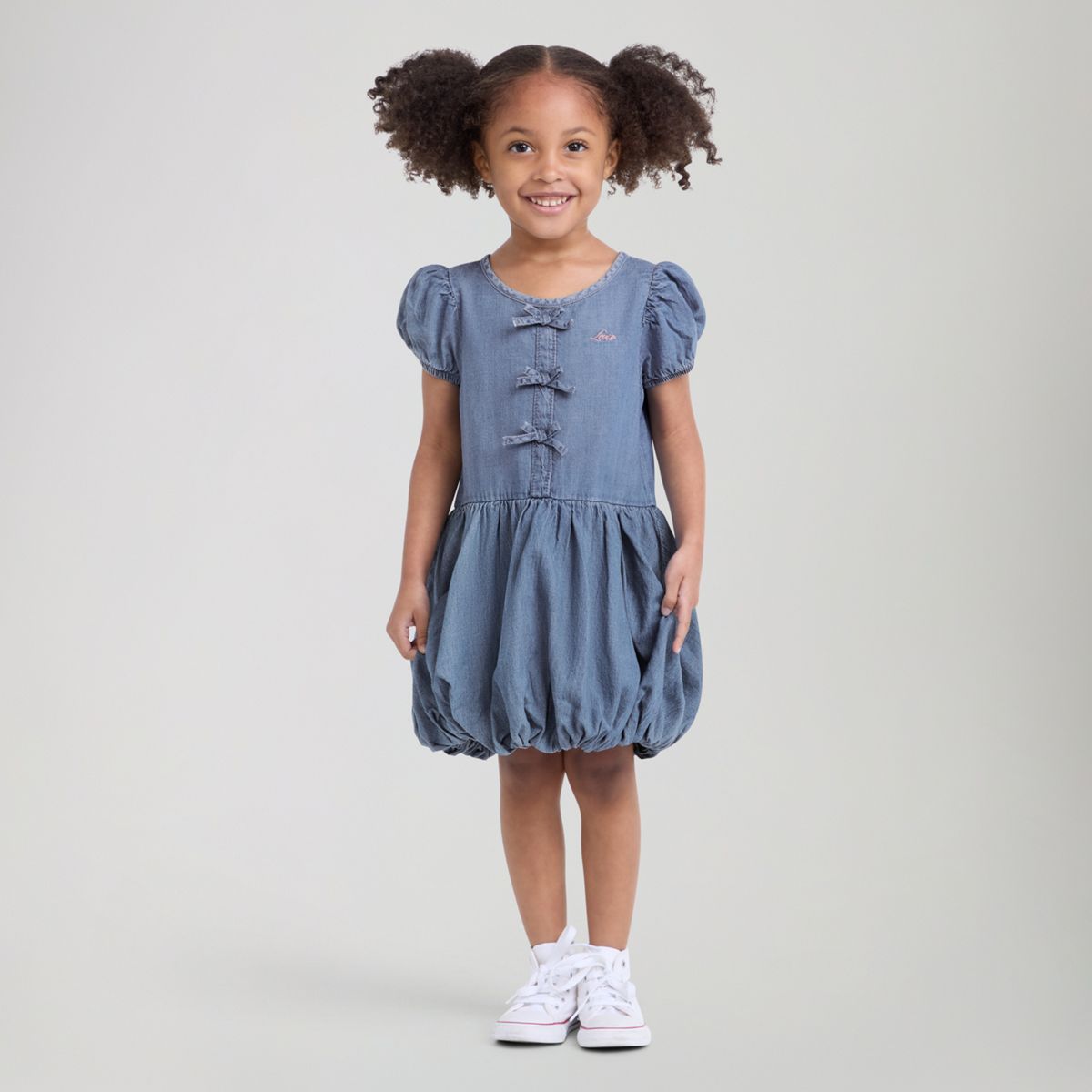 Bubble Dress Toddler Girls 2T-4T — It's All Fun - Medium Wash