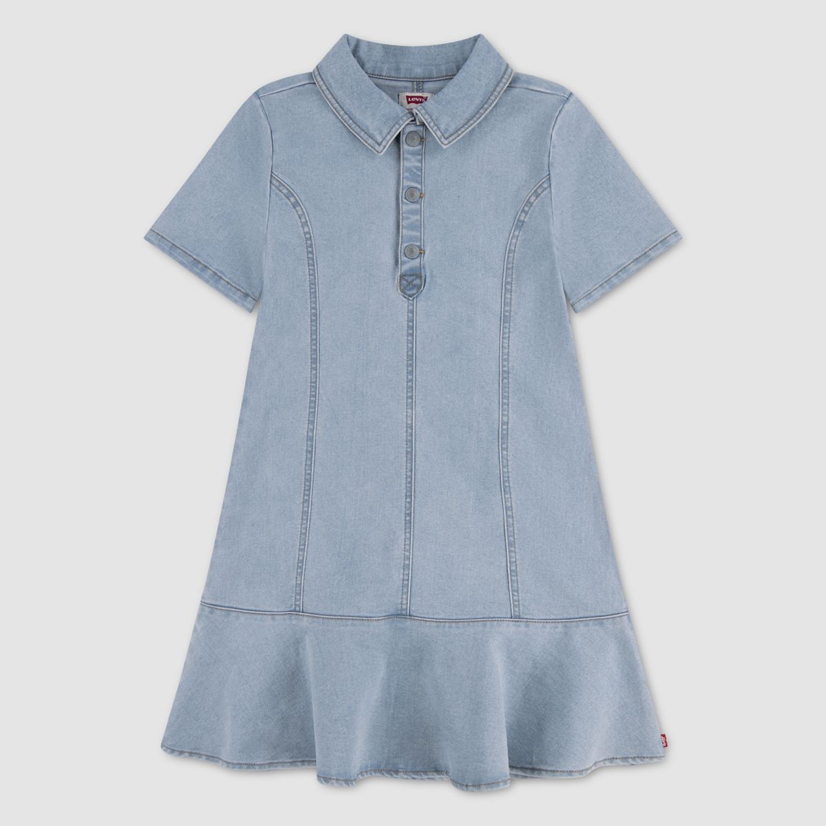 Tiered Dress Little Girls 4-6X — Marin Babe - Medium Wash