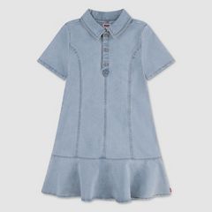 Tiered Dress Little Girls 4-6X — Marin Babe - Medium Wash 4