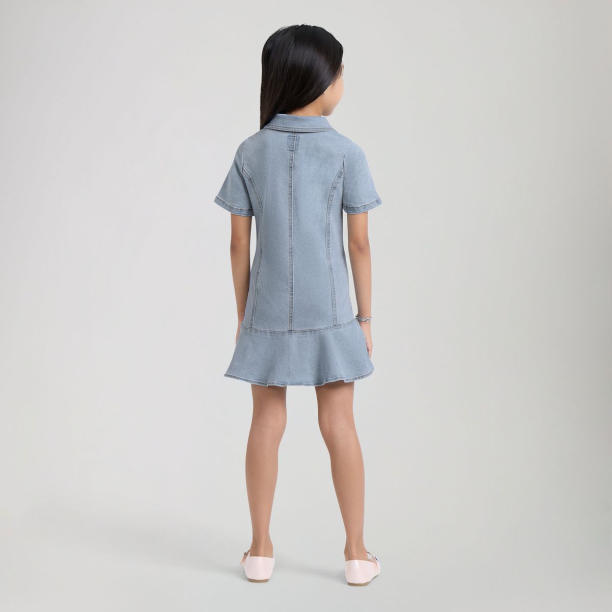 Tiered Dress Little Girls 4-6X — Marin Babe - Medium Wash