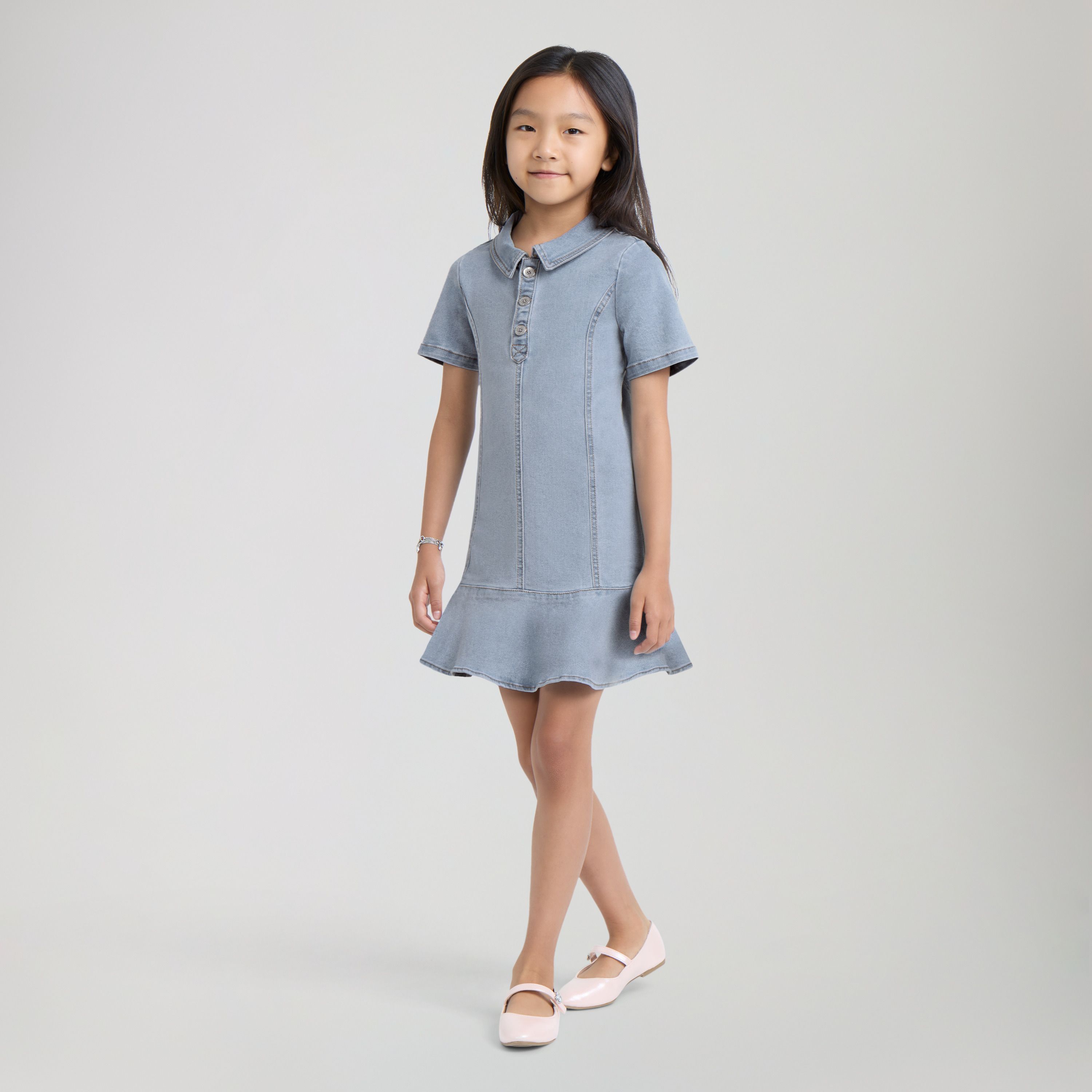 Tiered Dress Little Girls 4-6X 2