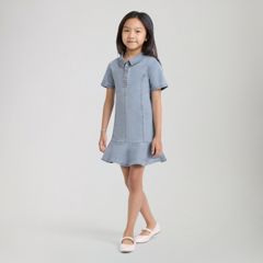 Tiered Dress Little Girls 4-6X — Marin Babe - Medium Wash 2