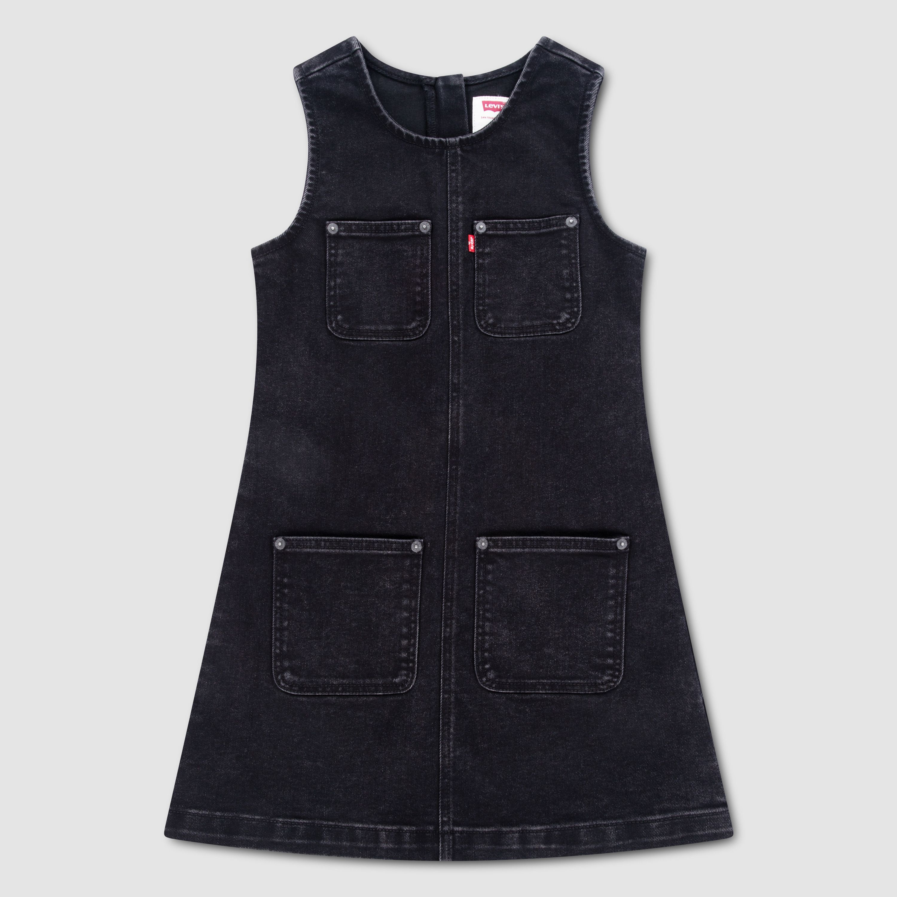 Utility Denim Dress Little Girls 4-6X 1