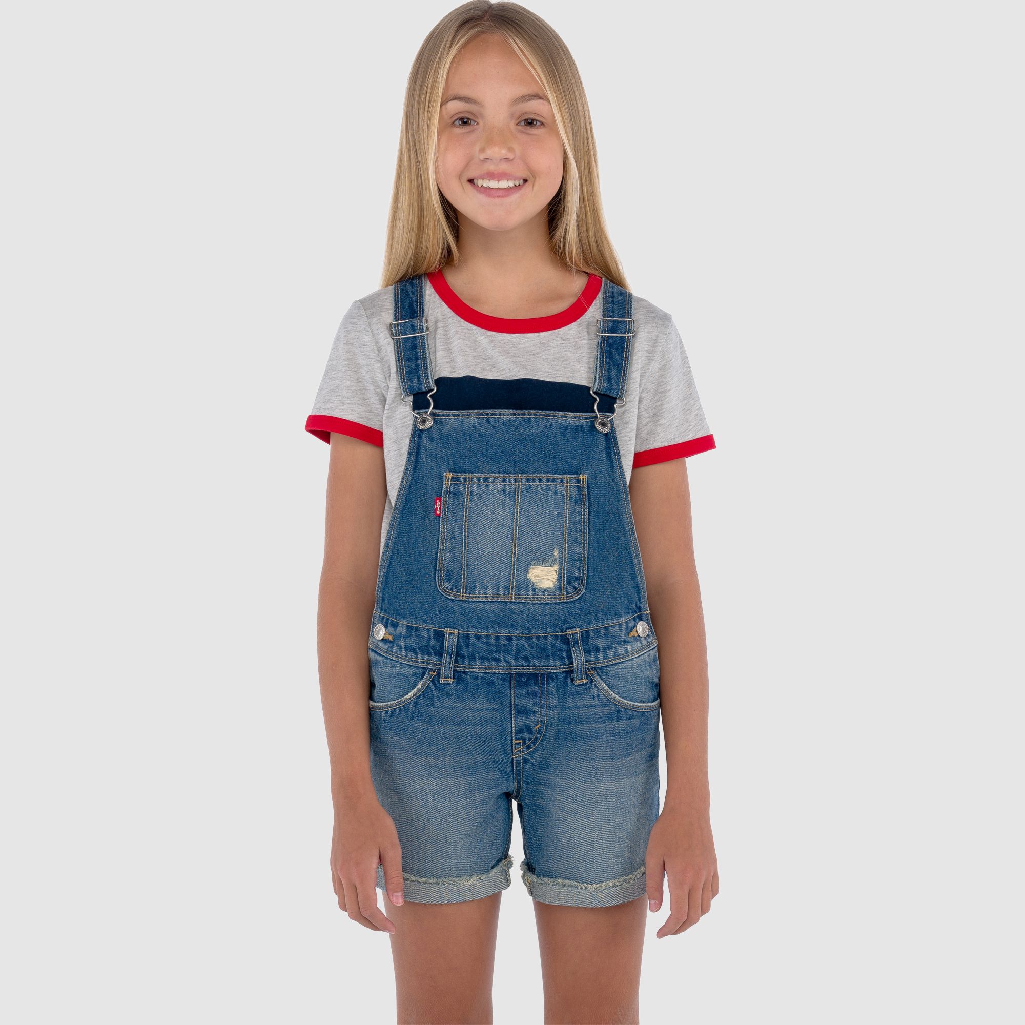 Denim Shortalls Big Girls 7-16 1