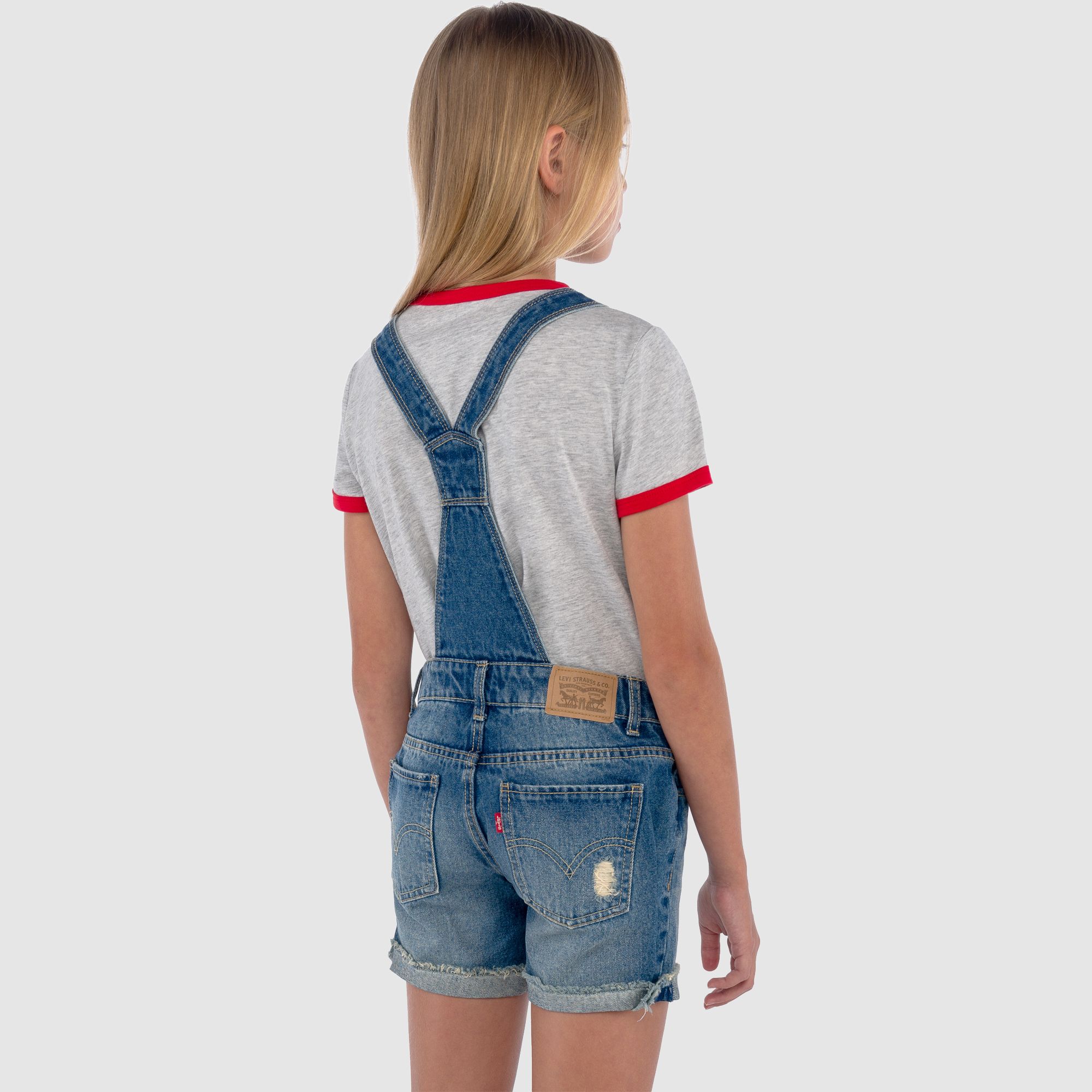 Denim Shortalls Big Girls 7-16 2