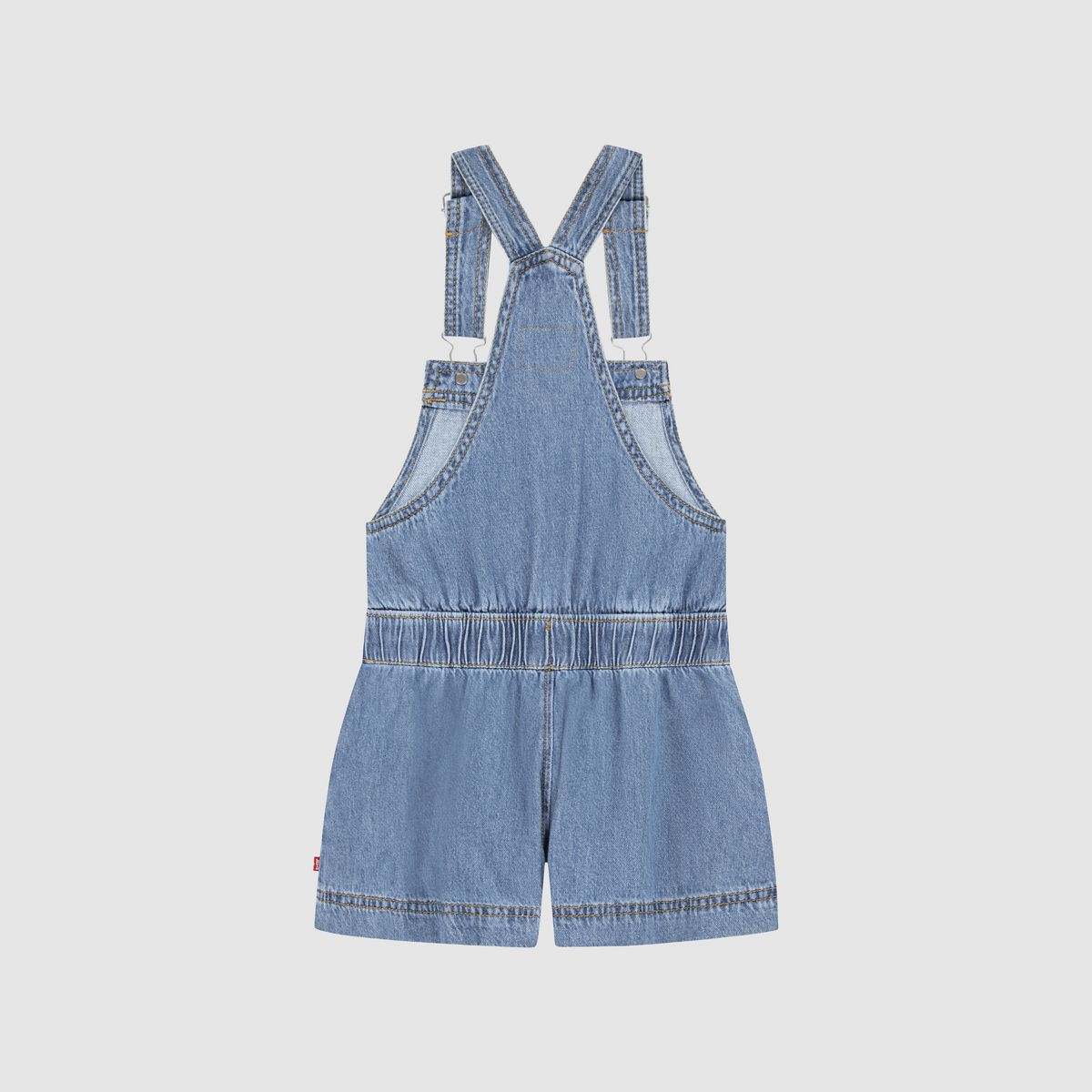Waist Tie Shortalls Big Girls 7-16 — Drew Me In - Medium Wash
