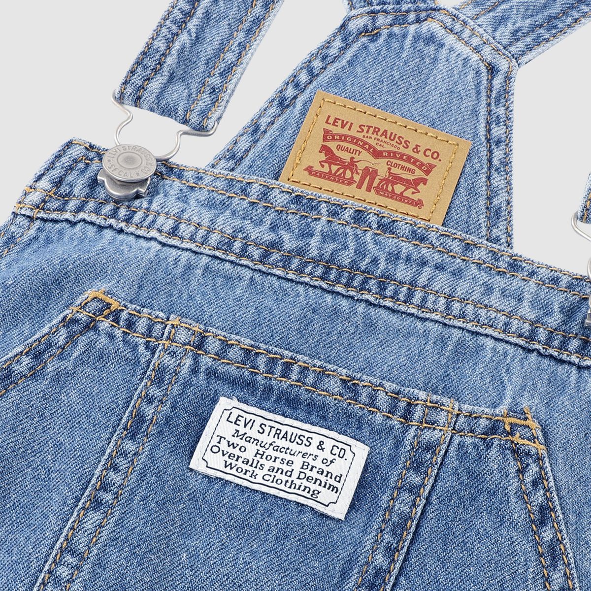 Waist Tie Shortalls Big Girls 7-16 — Drew Me In - Medium Wash