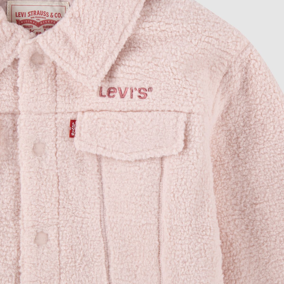 Sherpa Trucker Jacket Little Girls 4-6X — Lotus - Pink