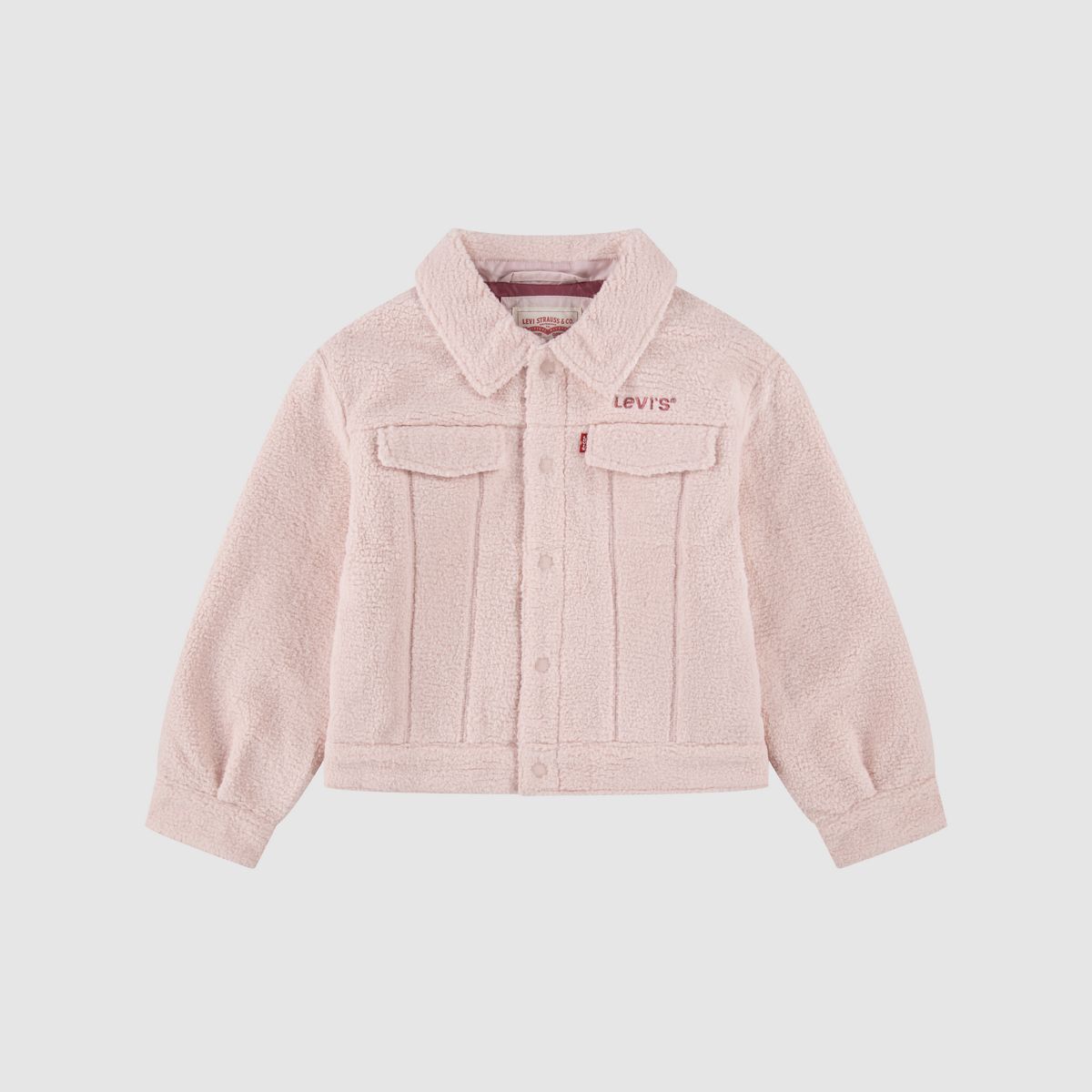 Sherpa Trucker Jacket Little Girls 4-6X — Lotus - Pink
