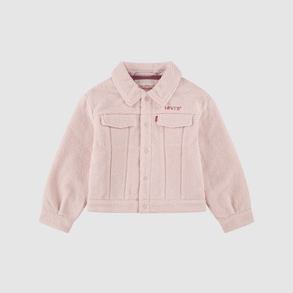 Sherpa Trucker Jacket Little Girls 4-6X — Lotus - Pink