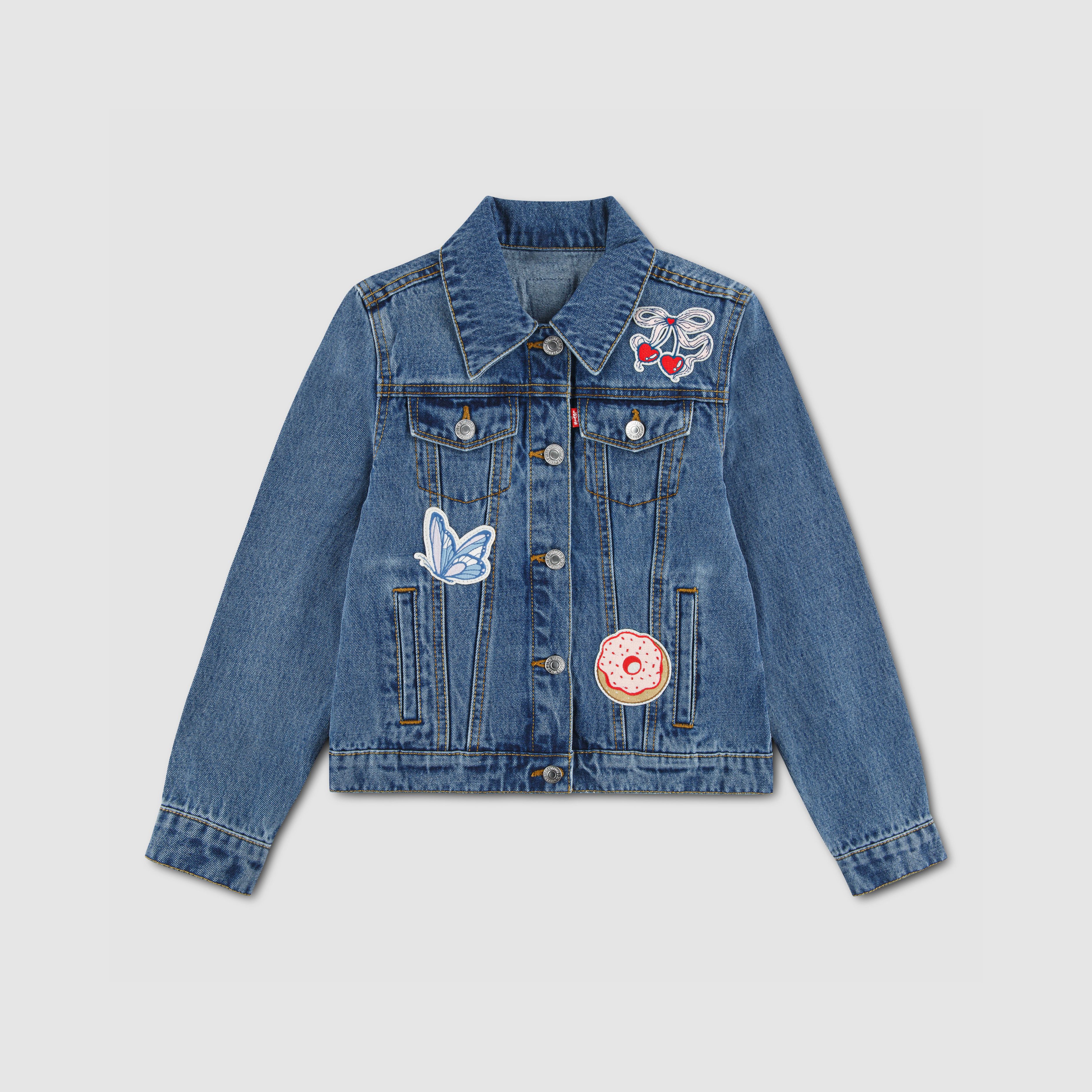 Patch Denim Trucker Jacket Little Girls 4-6X 1