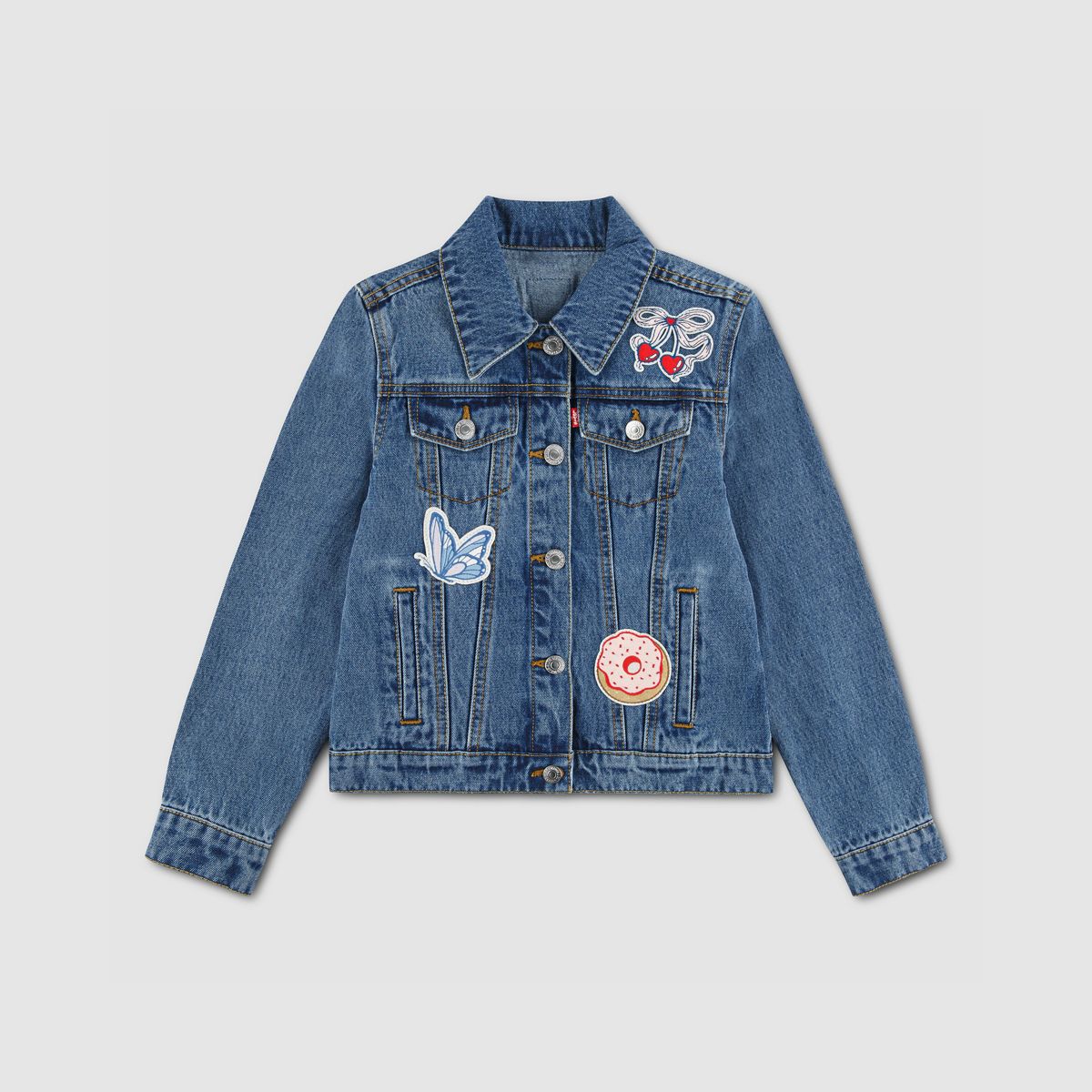 Fashion Trucker Toddler Girls 2T-4T — Blue - Medium Wash