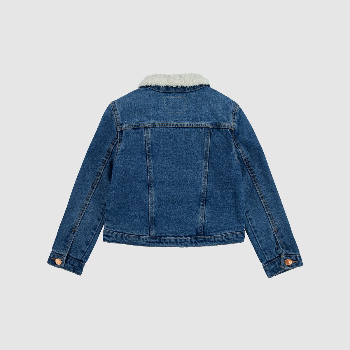 Sherpa Trucker Jacket Big Girls S-XL — Bristol - Medium Wash