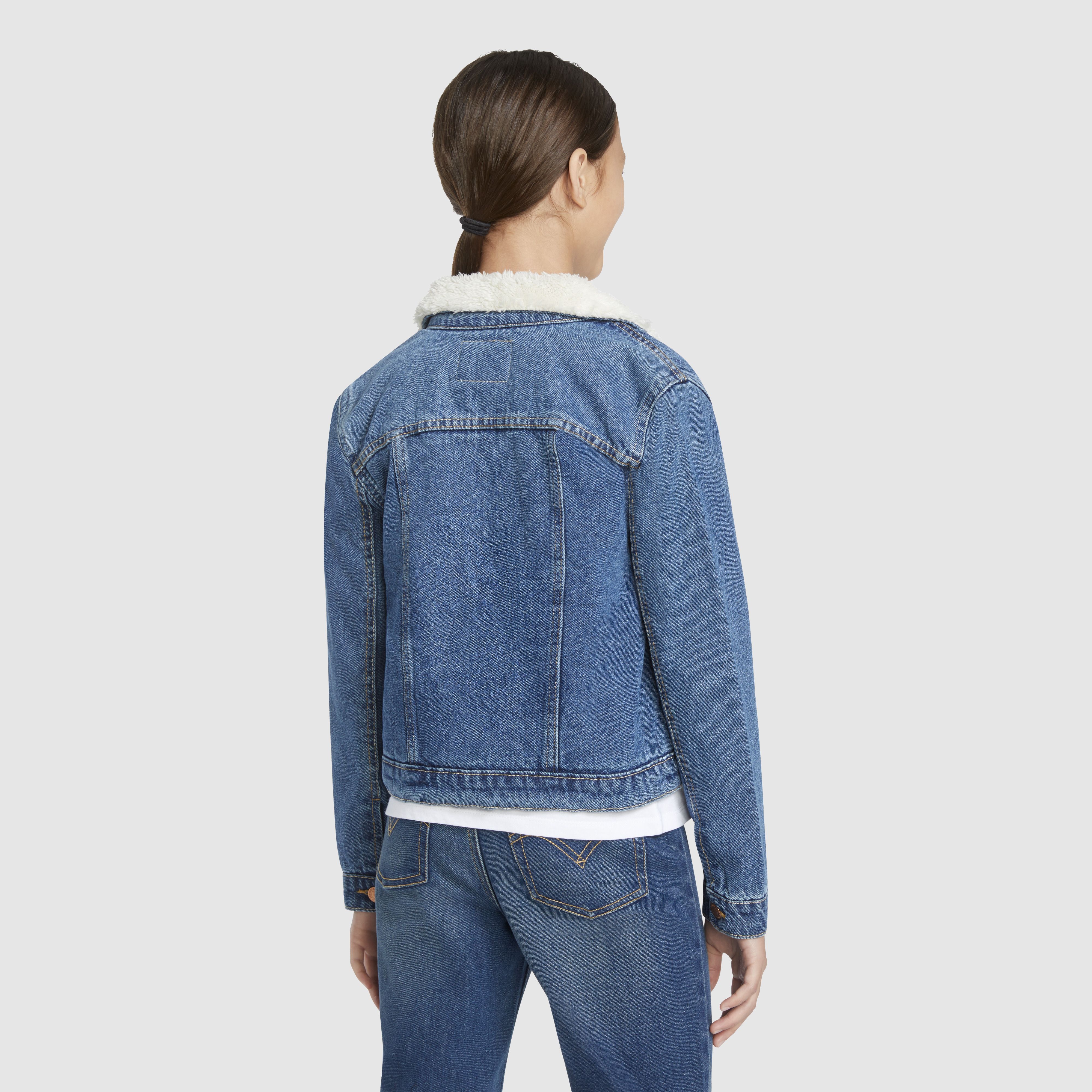 Sherpa Trucker Jacket Big Girls S-XL 2